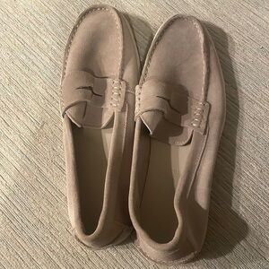 Beige leather Nordstrom loafers